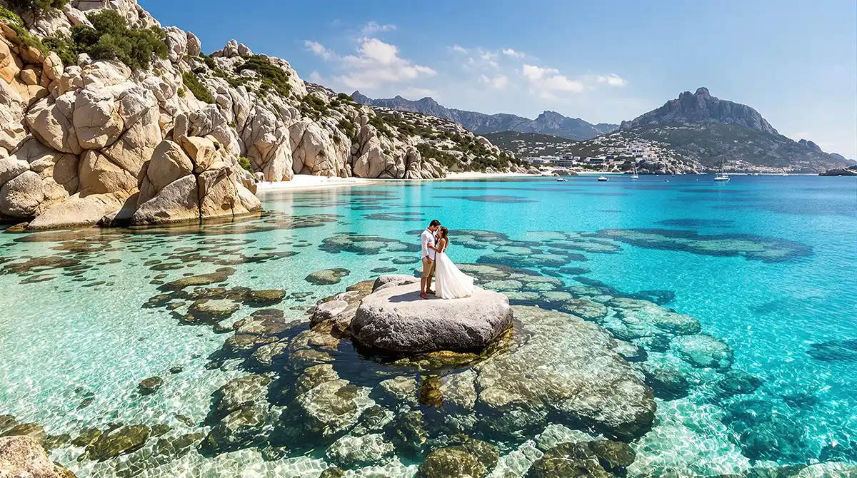 Bryllupsrejse på Sardinien: de mest eksklusive steder, en guide til par, der ønsker en romantisk rejse